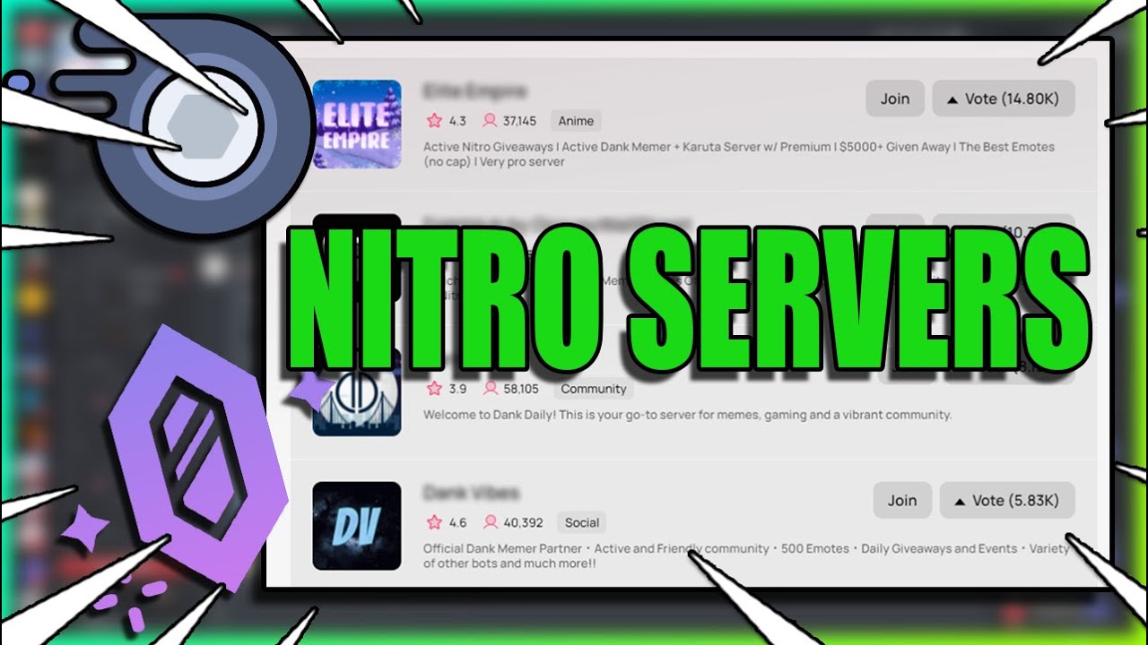 Best nitro giveaway servers (nitro drops, nitro sniper)