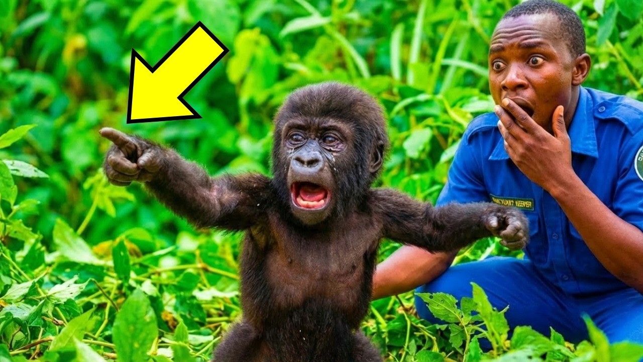 Baby Gorilla Kept Pointing At The Forest — When Ranger Finally Follows Him THIS HAPPENS!