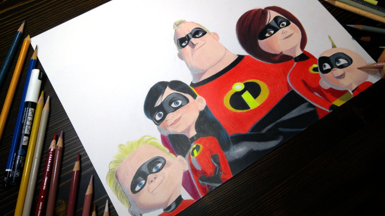 Drawing The Incredibles | Time Lapse