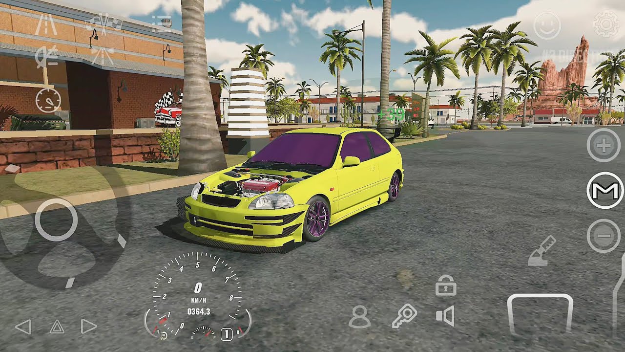 CIVIC TURBO DANDO O MÁXIMO! 0-100-200+ KM/H ! CAR PARKING MULTIPLAYER 