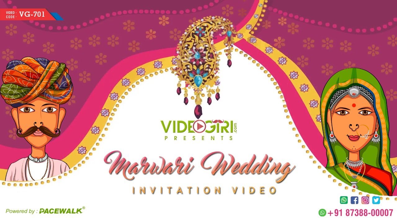Traditional Rajasthani Marwari Wedding Invitation | VG-701 | Groom Side