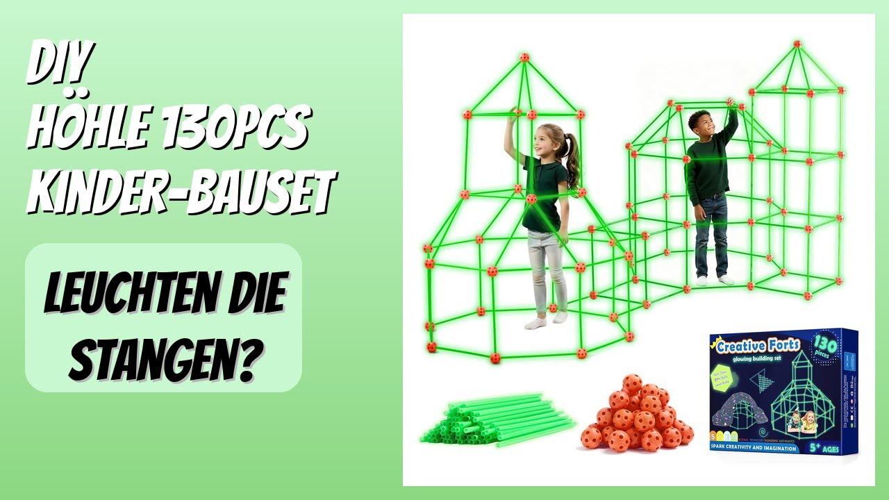 BEWERTUNG (2025): DIY Höhle 130PCS Kinder-Bauset. WESENTLICHE Einzelheiten