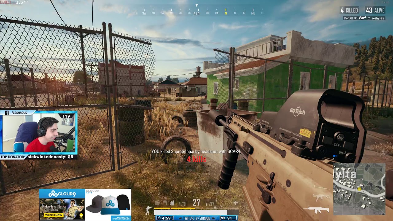 Shroud solo PUBG | Feb 28