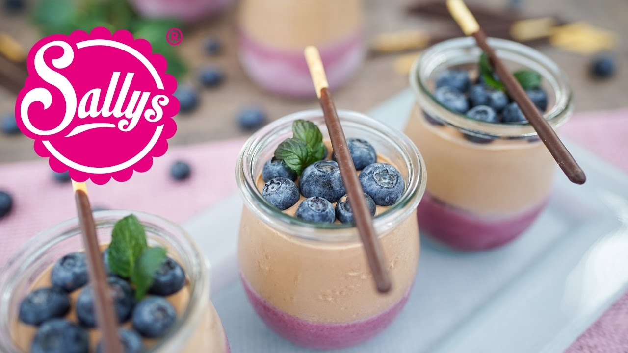 Blaubeer-Joghurt-Dessert mit Schokolade / Sallys Welt