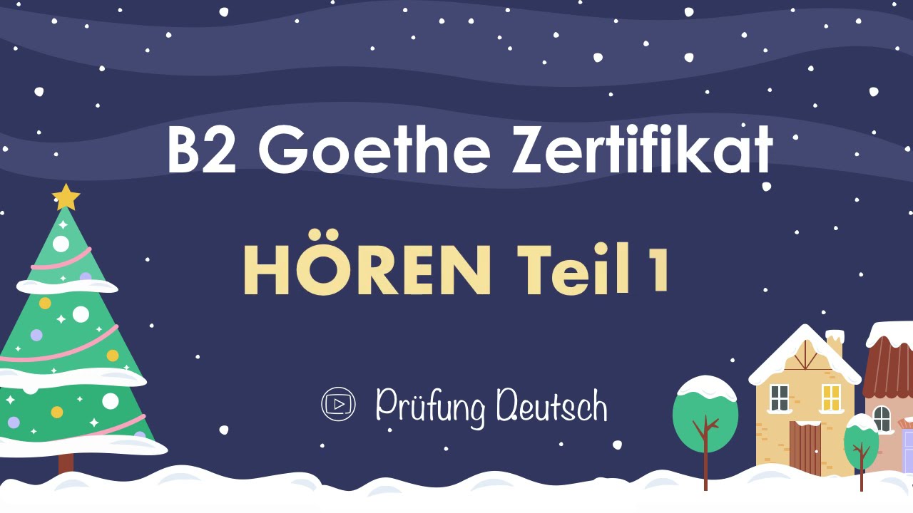 B2 Hören Teil 1 - Goethe Zertifikat - mit Lösung und Transkription
