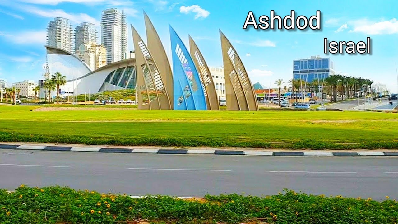 Winter in Israel, Walk around Ashdod City, Moshe Dayan Blvd, Israel