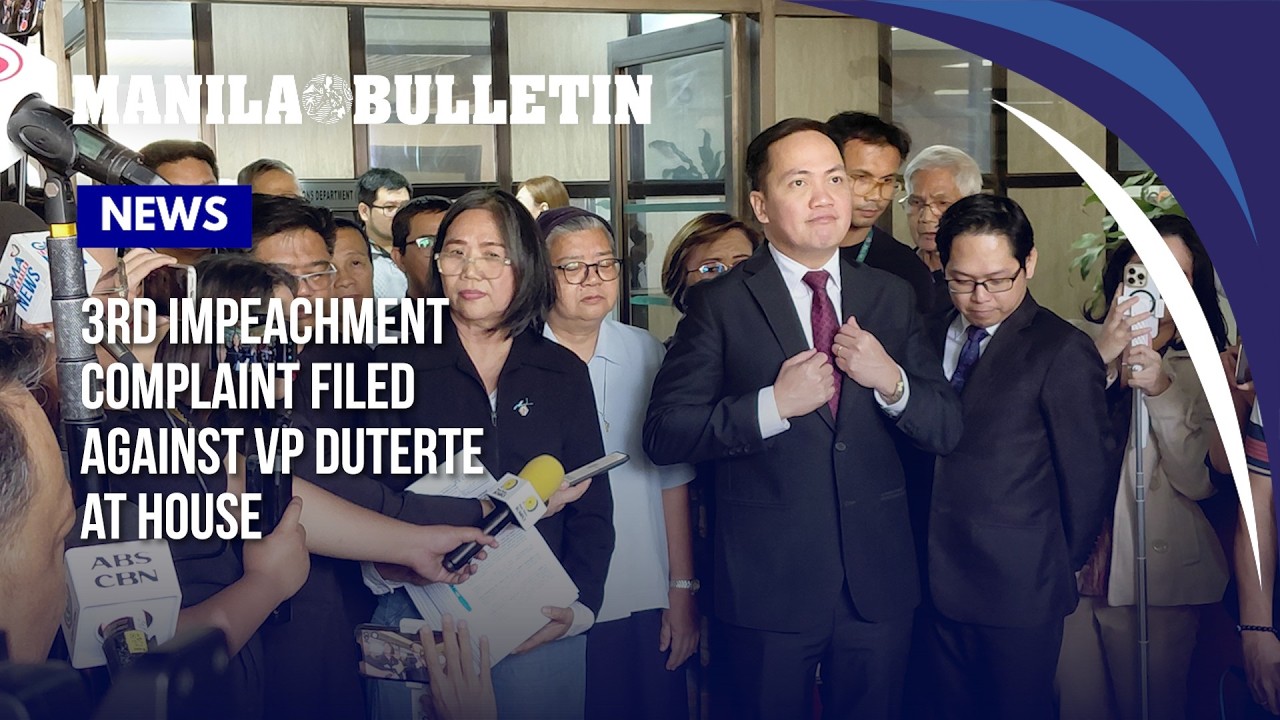 3rd impeachment complaint filed against VP Duterte at House
