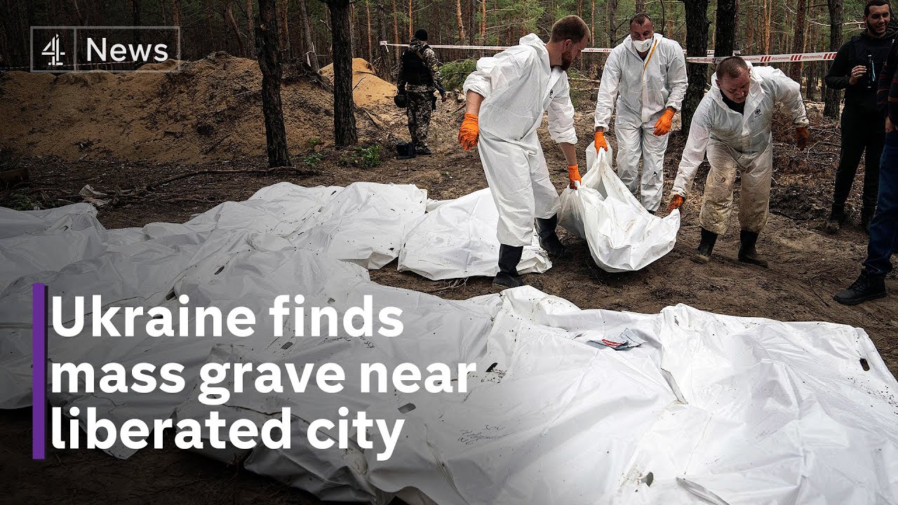 Ukraine authorities discover mass grave in Izyum