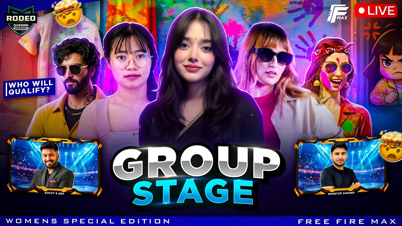 RODEO QUEENS GROUP STAGE😍||AP X NG, SOONEETA X ELITE NOVAS ||#freefirelive #shortfeed #femalegamers