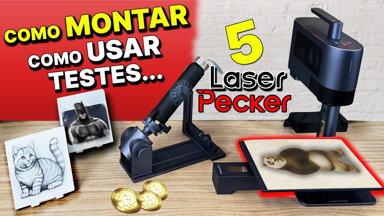 💲GANHE DINHEIRO🤑 LASERPECKER 5 - Gravação a laser PROFISSIONAL  (COMO MONTAR, USAR e IDEIAS)