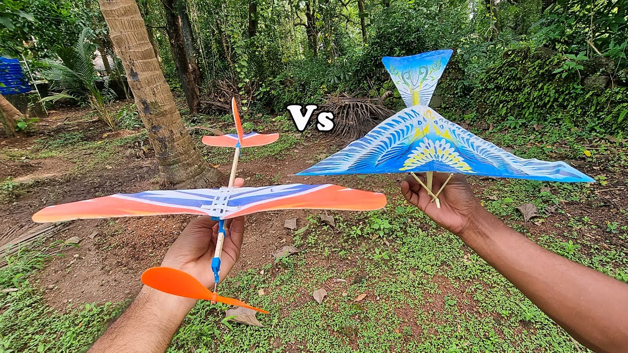 Rubber Band Plane vs Rubber Band Bird Testing - Diy