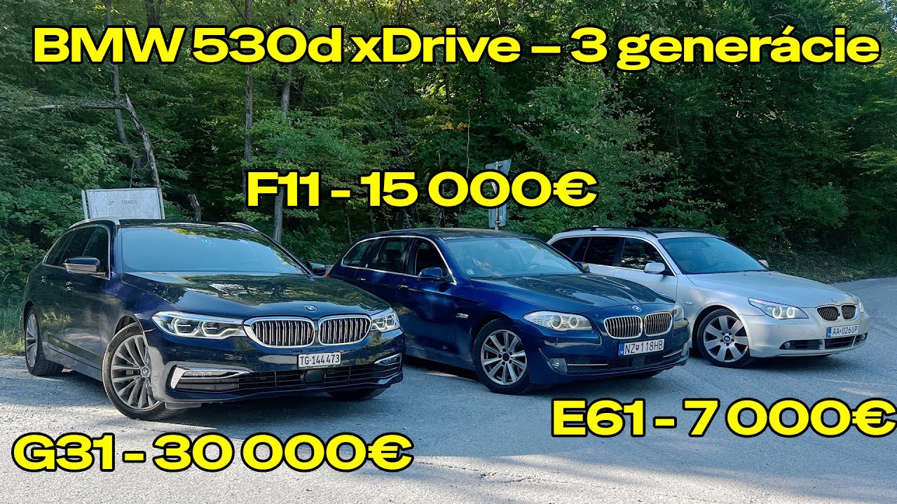 Porovnali sme 3 generácie BMW 530d xDrive – E61, F11 a G31! 7 000 € vs 15 000 € vs 30 000 €