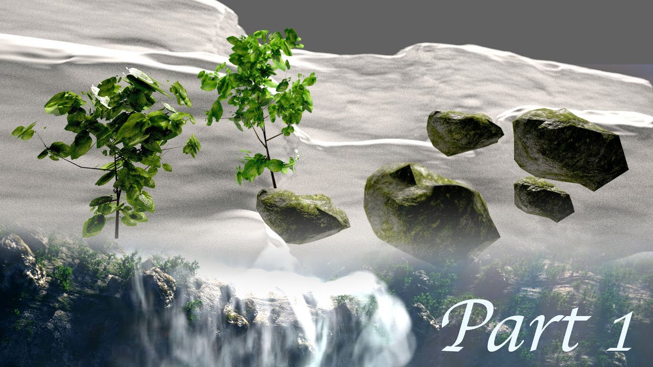 Create Gorgeous Waterfalls - Blender Tutorial - 01 : Terrain & Assets