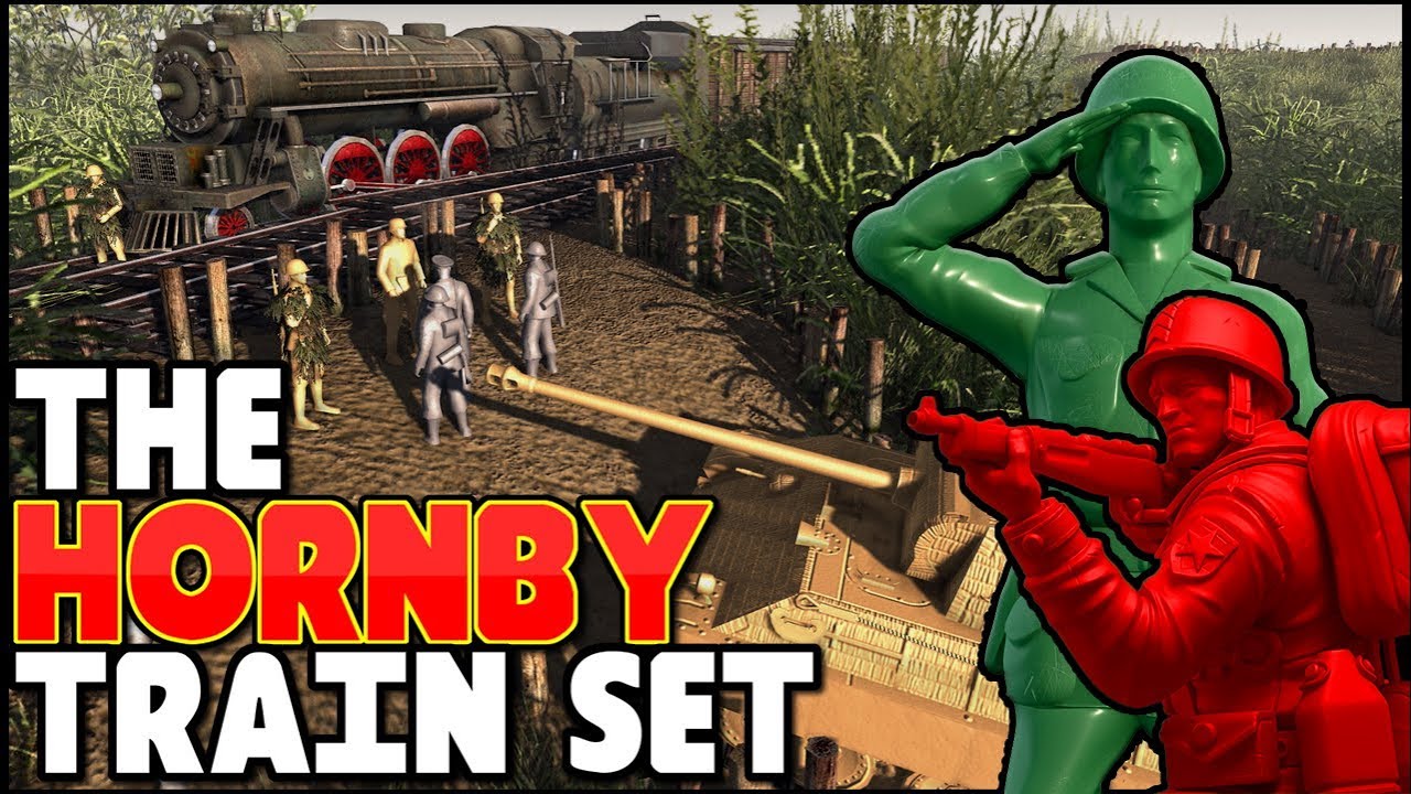 Hornby Train set ! Army Men Of War - model railway