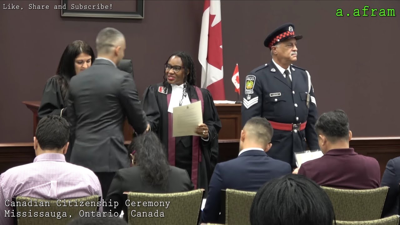 [4K] Canadian Citizenship Ceremony, Mississauga, Ontario, Canada