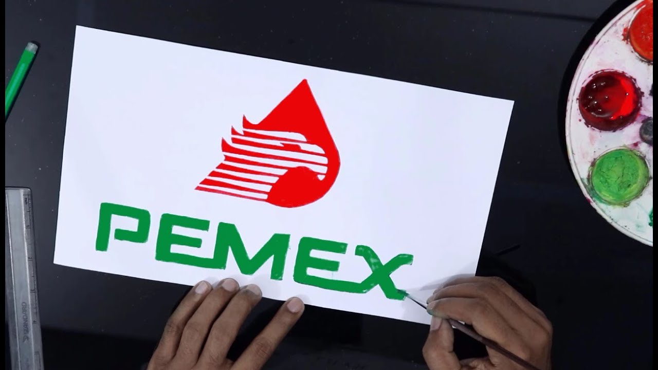 How to draw the Pemex logo
