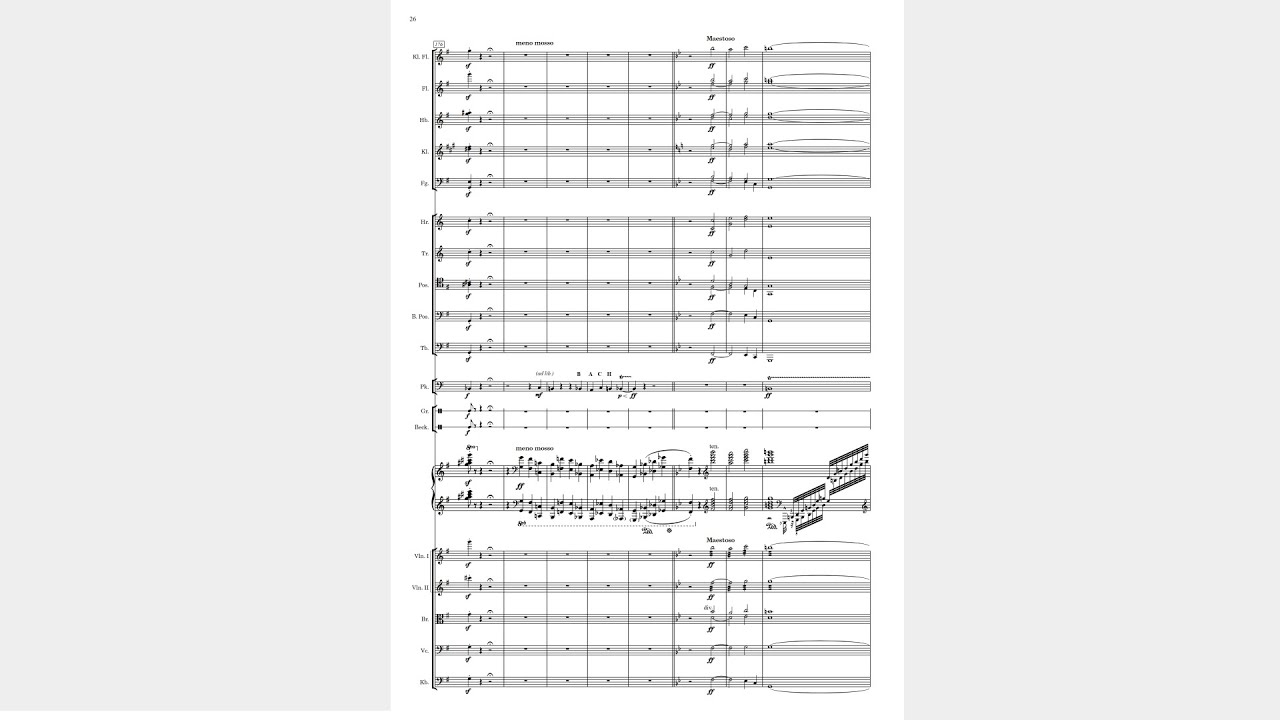 Fugue on the Theme B-A-C-H by Franz Liszt - [Arrangement for Piano and Orchestra]