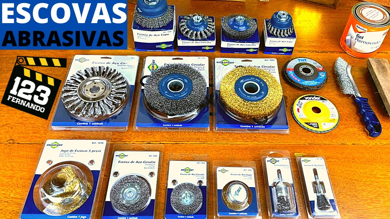 DIFERENÇAS ENTRE ESCOVAS DE AÇO, DISCO REMOVEDOR, DISCO FLAP, GEL REMOVEDOR E ESCOVAS ROTATIVAS.