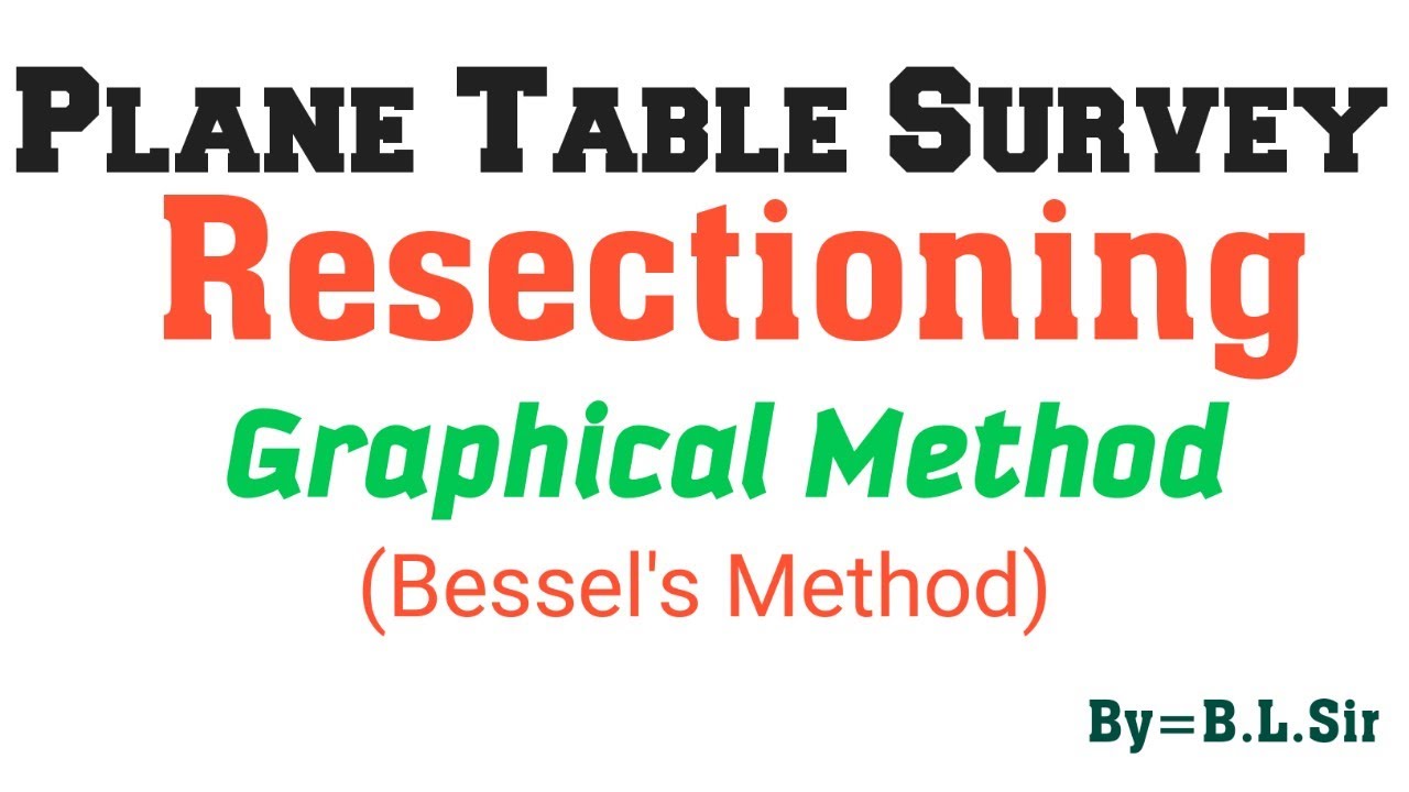 Resectioning by( Bessel's Method)=B.L.Sir