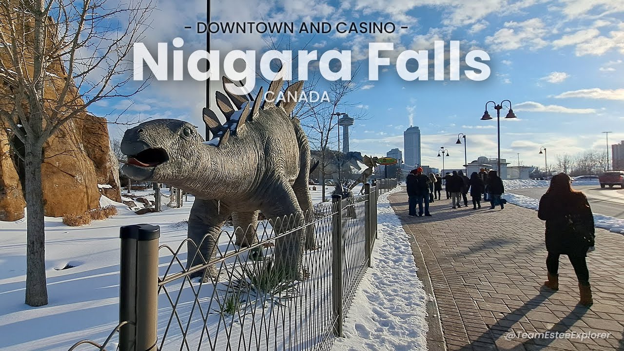 Niagara Falls Walk 4K: Clifton Hills City Tour - Downtown and Casino