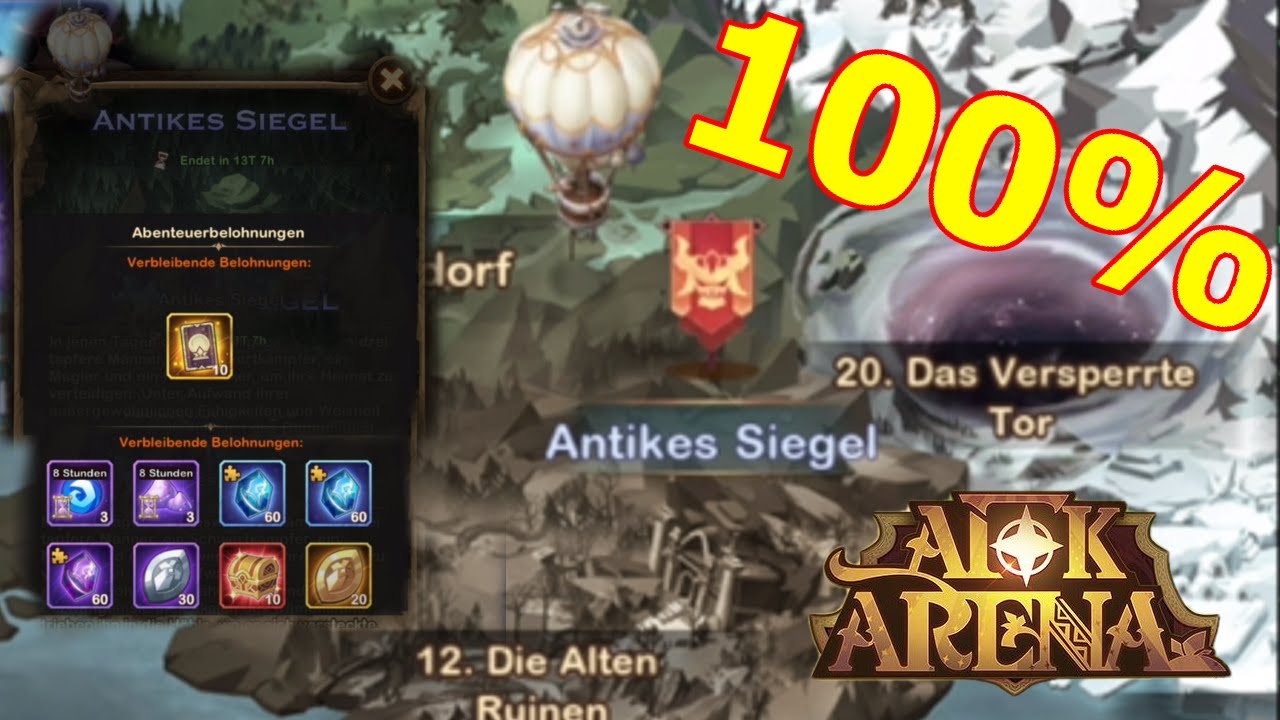 Antikes Siegel 100% Reise der Wunder | AFK Arena