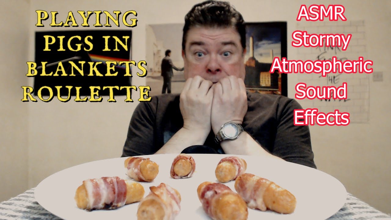 ASMR — игра в рулетку «Свиньи в одеялах» с атмосферными эффектами бури