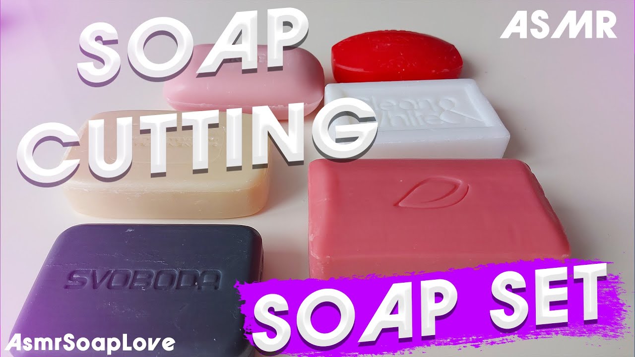 Soap cutting🖤 ASMR sounds💜 A set of six best soaps💘 Резка мыла  💜 АСМР звуки💘Сет из шест лучших мыл🖤