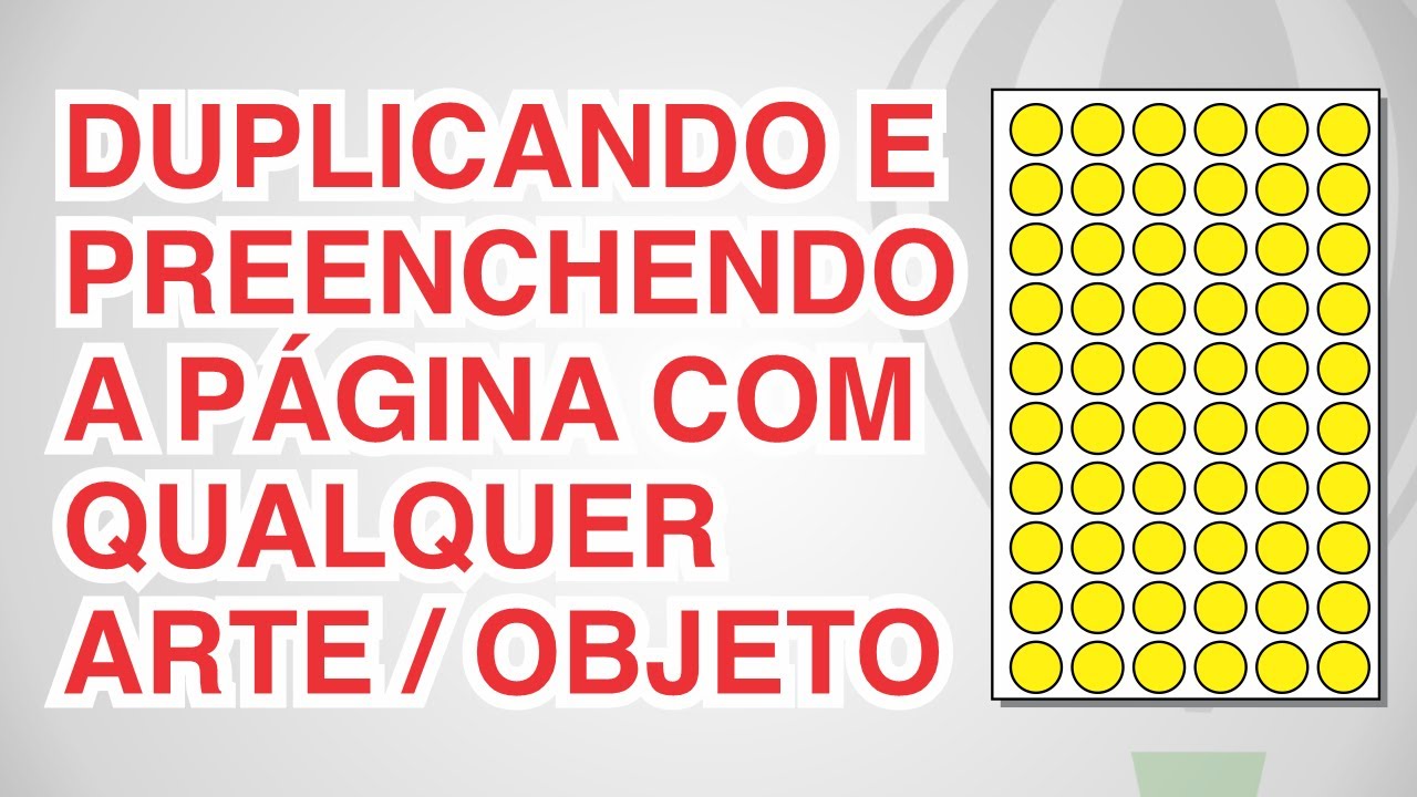 Como DUPLICAR e PREENCHER toda a Página com QUALQUER Objeto ou Arte | CorelDRAW