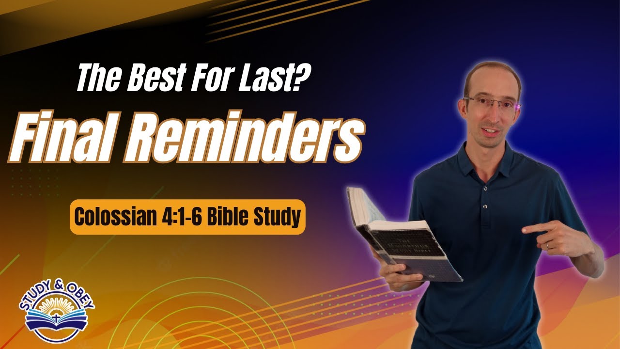 Colossians 4:1-6 - Authority, Prayer, and Speech