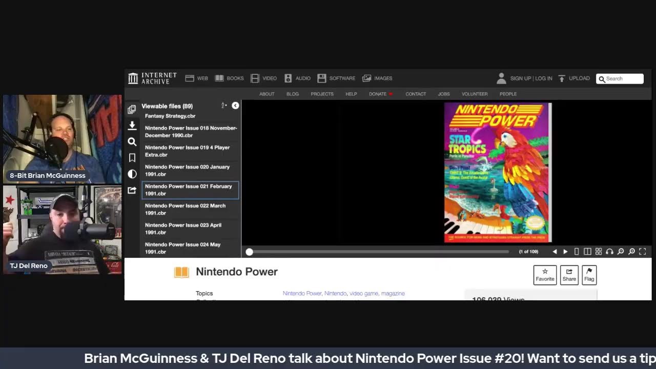 Brian McGuinness & TJ Del Reno dive deep into issue 20 of Nintendo Power!