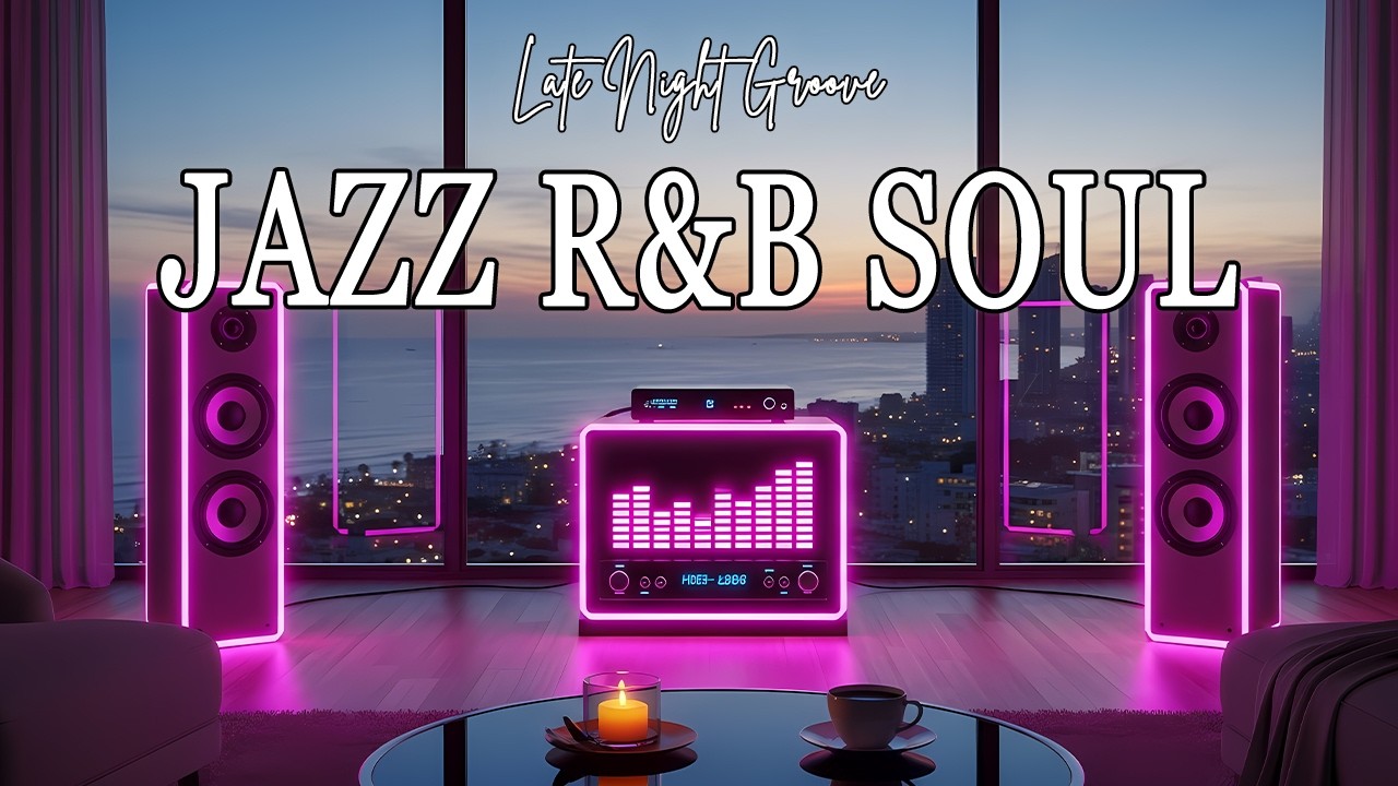 Late Night Groove 🎧 Smooth Jazz & Soulful R&B with Neon Audio & Sunset Views