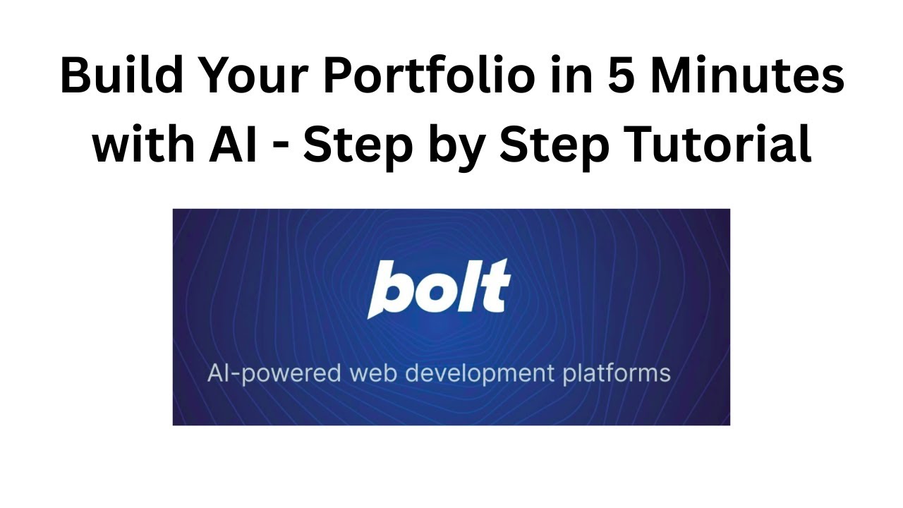 Build Your Portfolio in 5 Minutes with AI - Step by Step Tutorial