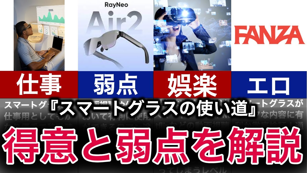 【ゆっくり解説】何に使う？スマートグラスの使い道や感想を徹底解説【XRゴーグル】