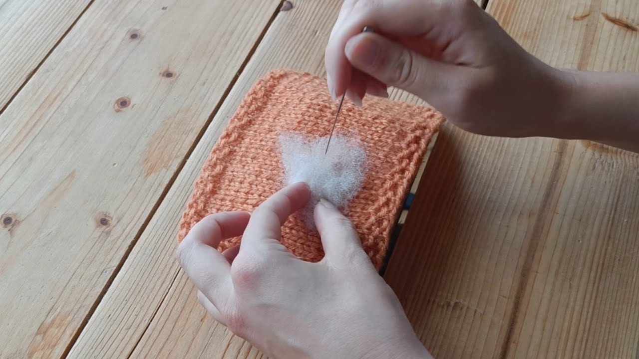 S&aring;dan filter du - Lap huller i din sweater med filt