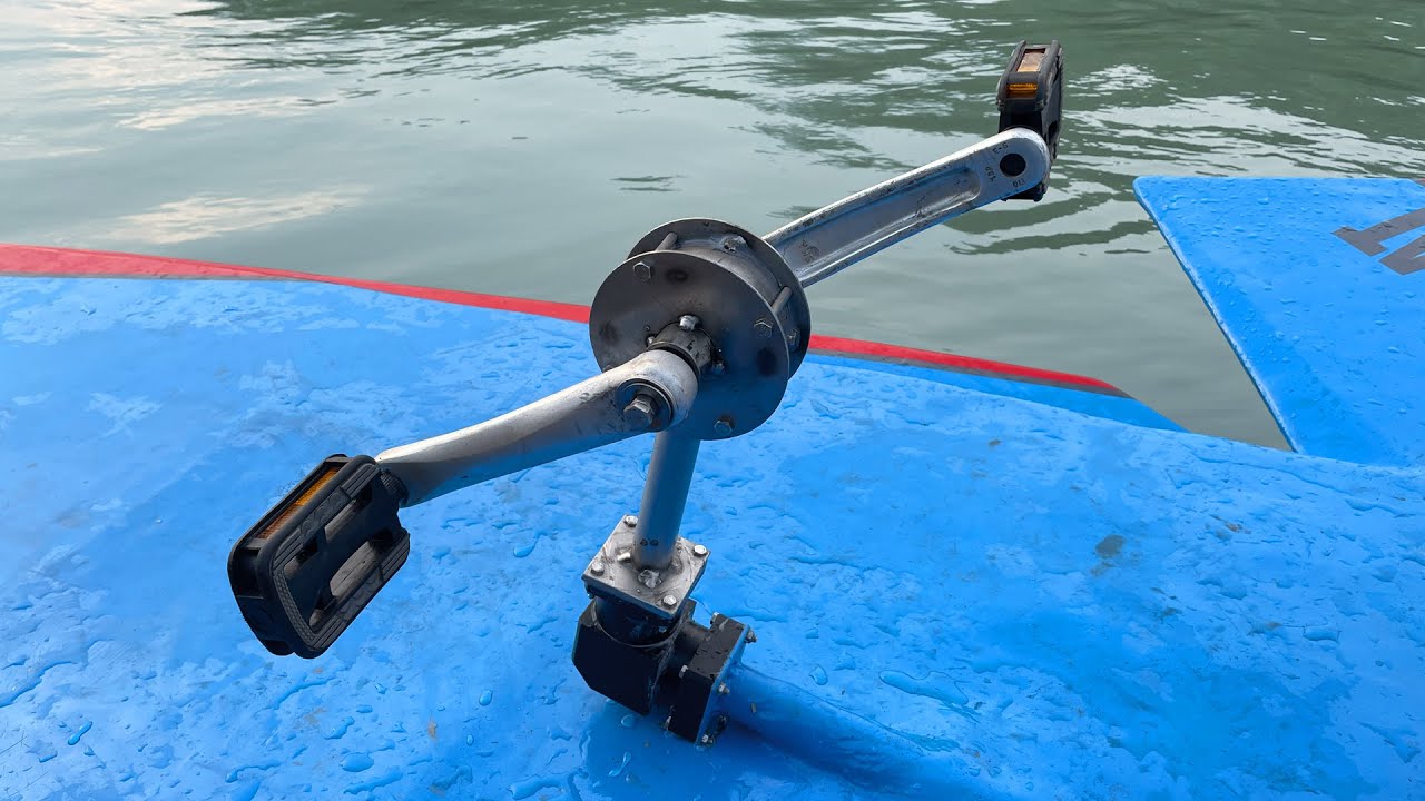 Make a simple bicycle boat from foam and scraps
