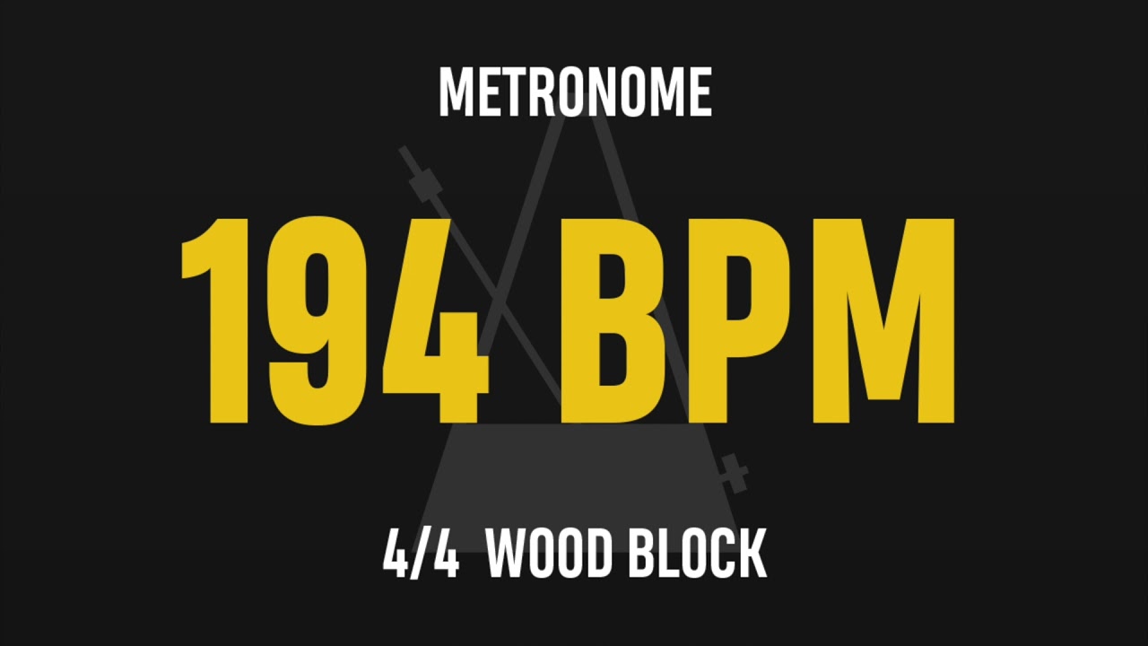 194 BPM 4/4 - Best Metronome (Sound : Wood block)