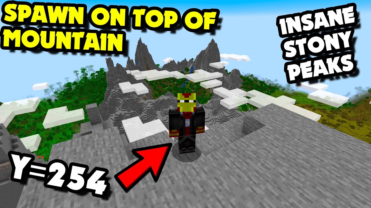 Spawn on TOP OF A MOUNTAIN  | Insane Stony Peaks Mountain Seed (Minecraft Seed Showcase)