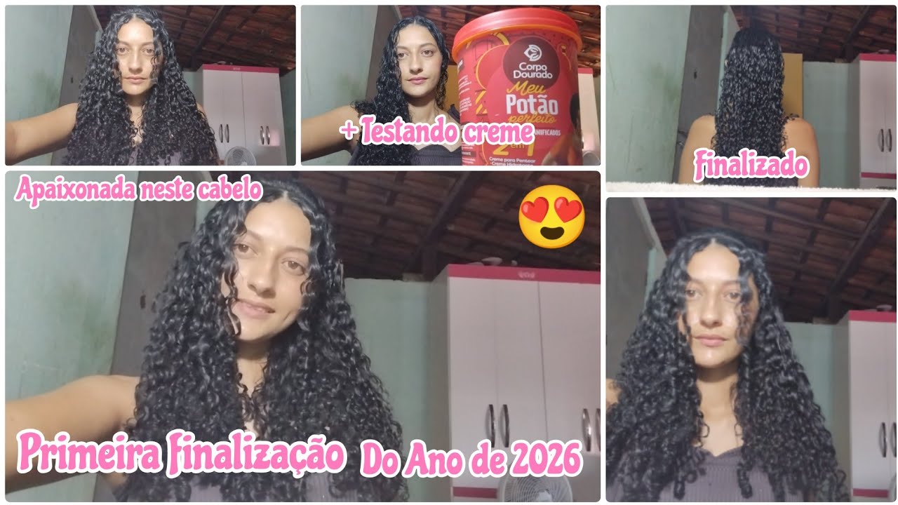 FINALIZADO MEU CABELO E TENTANDO CREME PELA PRIMEIRA VEZ/PRIMEIRA FINALIZAÇÃO DO ANO DE 2026❤️😍💇🏻‍♀️