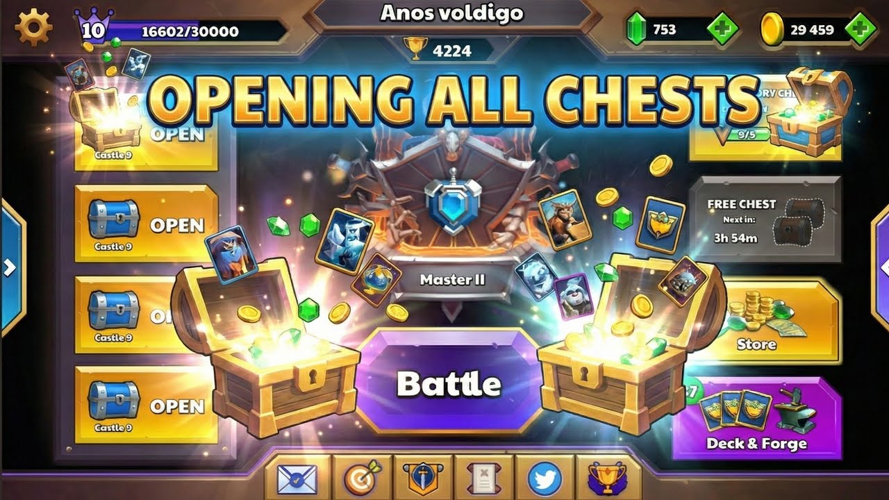 New rare cards unlock castle crush 🤯 #openingchest #trending #gamer #mythicalchest #victorychest