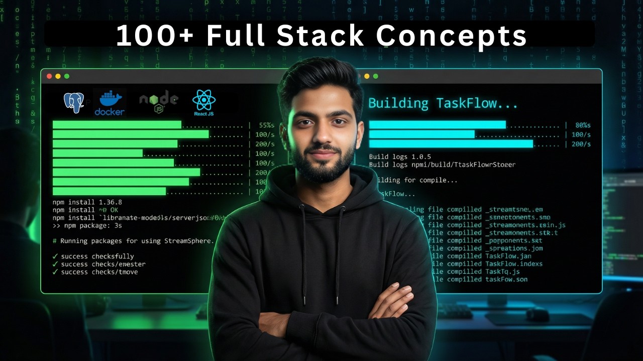 Изучите более 100 концепций Full Stack, создавая проекты (полная дорожная карта Full Stack).