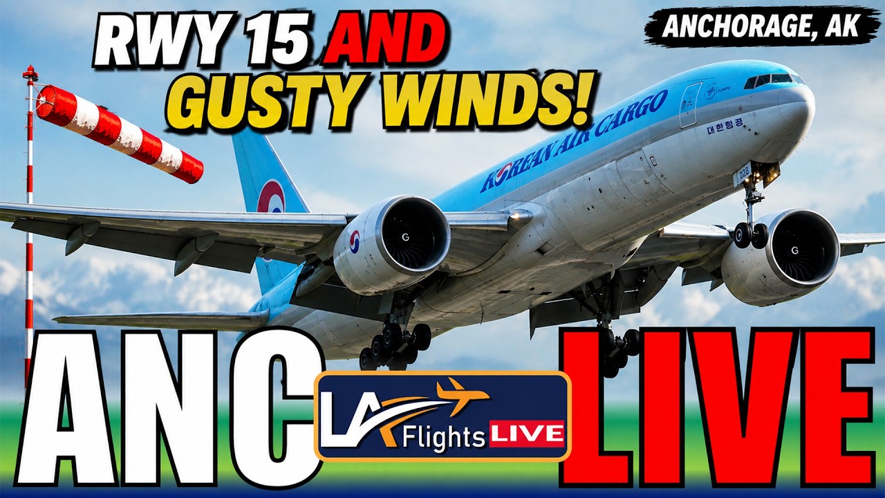 🔴LIVE 💨RWY 15 AND GUSTY WINDS💨 ANCHORAGE CARGO HEAVEN!| AUGUST 3,  2026 | ANC PLANE SPOTTING