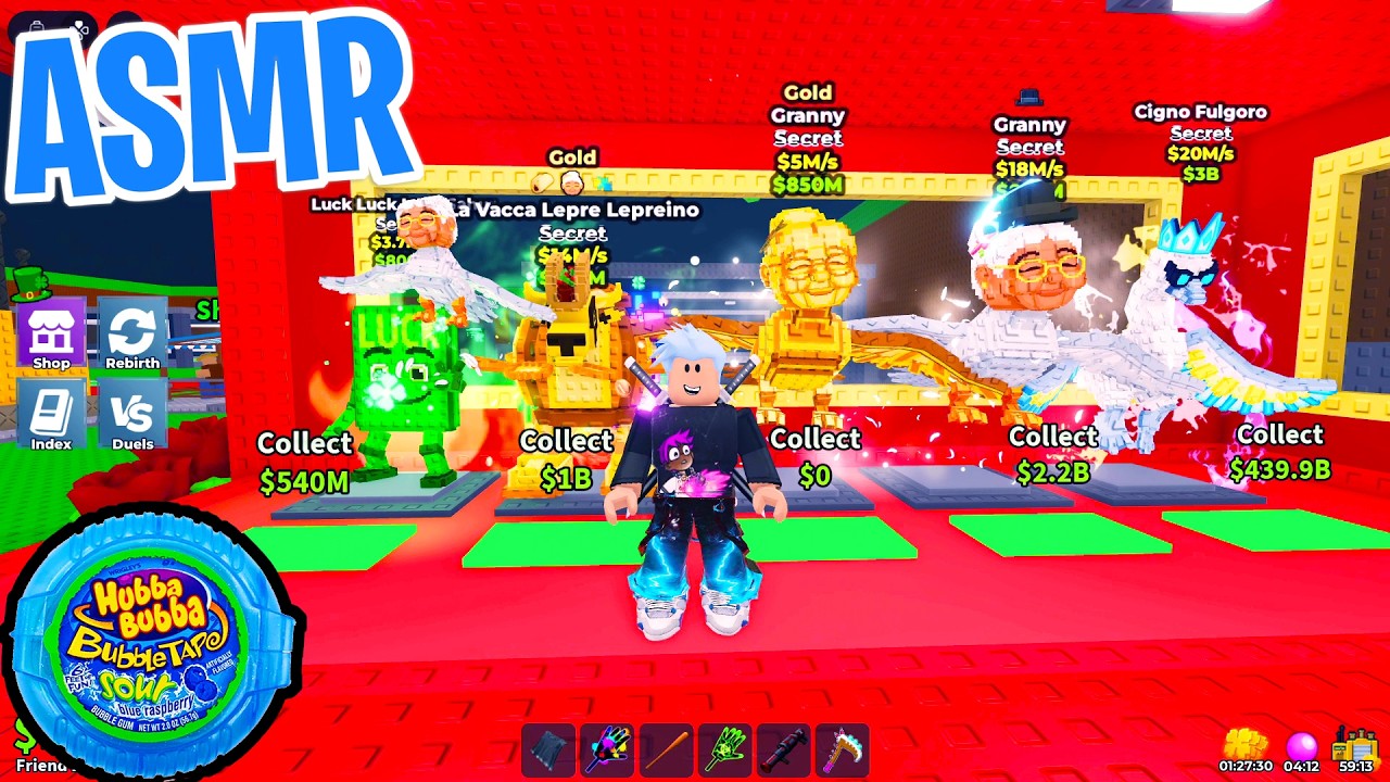 ASMR Roblox Steal a Brainrot Admin Abuse Taco Tuesday Event 😴 Gum Chewing 🎮🎧 Controller Sounds 💤