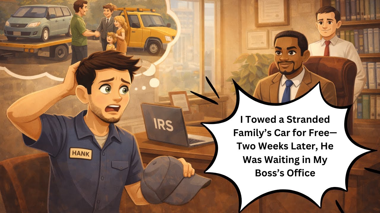 I Towed a Stranded Family’s Car for Free—Two Weeks Later, He Was Waiting in My Boss’s Office