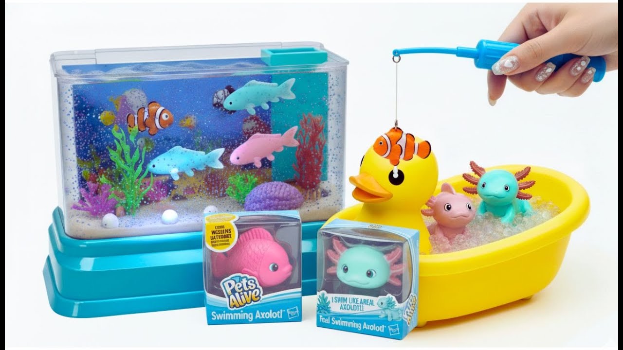 Niini Uboxing | Swimming Axolotl & ZURU Robo Aquarium Playset! 🩷🐟🌊| ASMR Series