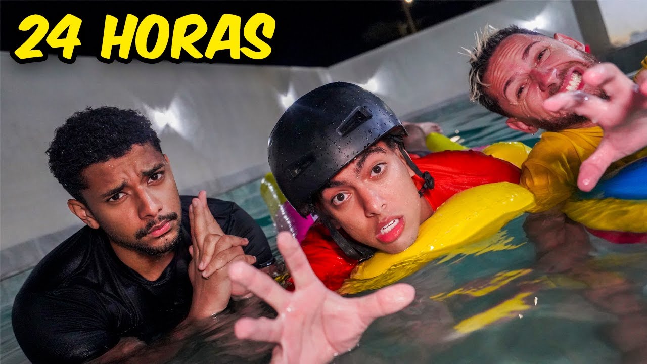 SOBREVIVI 24 HORAS NA PISCINA!