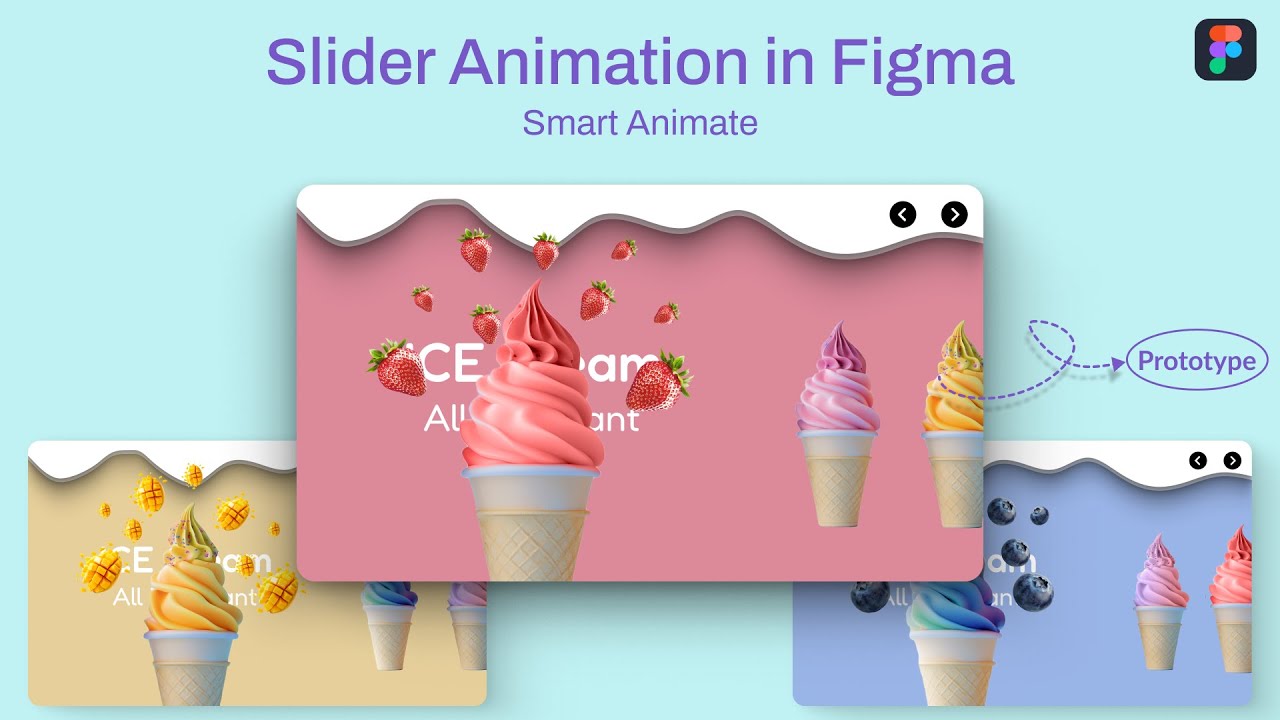 Как создать анимацию слайдера изображений в Figma | Анимация Figma для начинающих