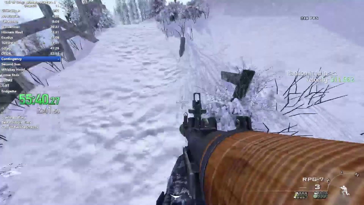 CoD4 Chaos% run, random stuff later