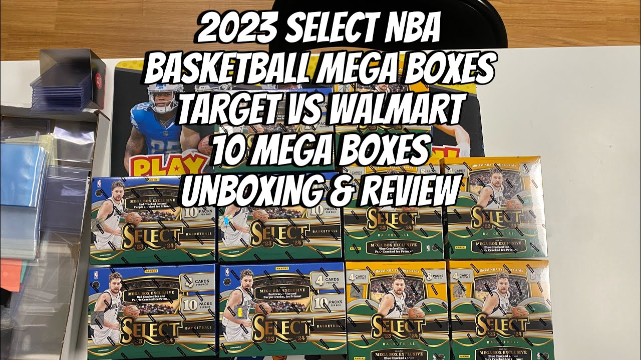 Распаковка 10 мега-боксов Panini Select NBA Basketball сезона 2023-24. Target против Walmart (рас...
