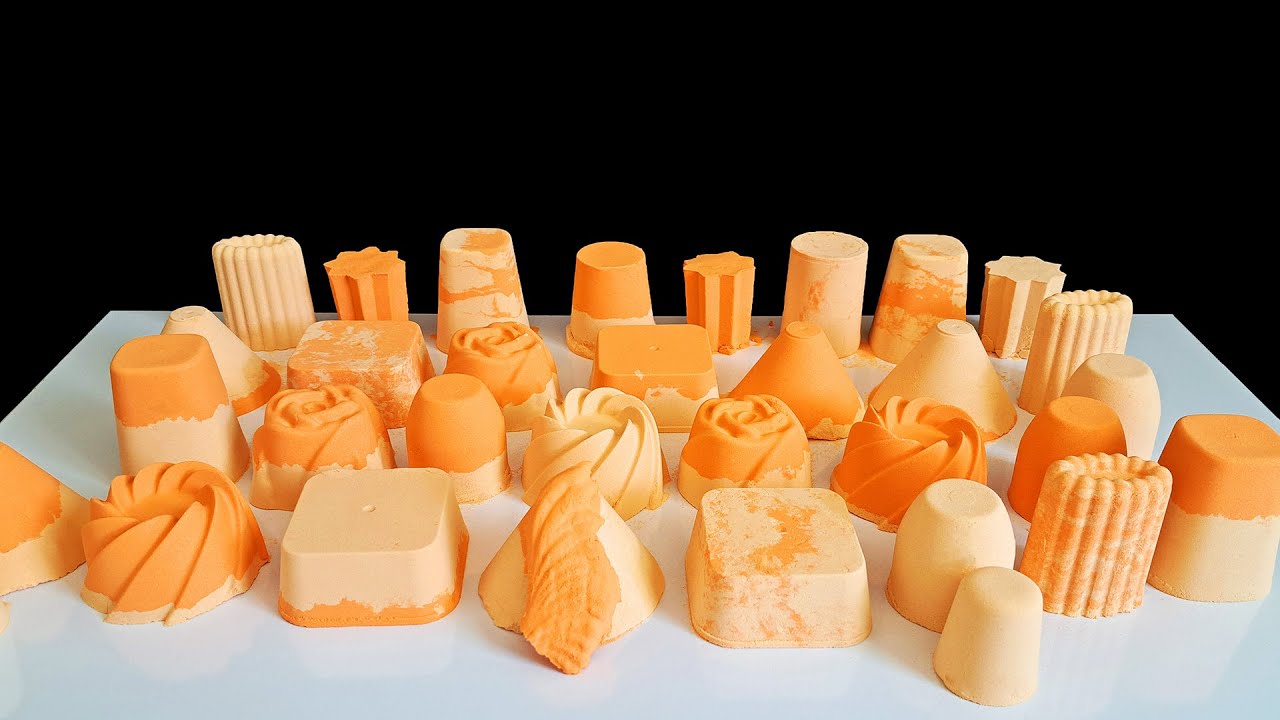Asmr baking soda / 2 shades of orange #asmr #relaxingsounds