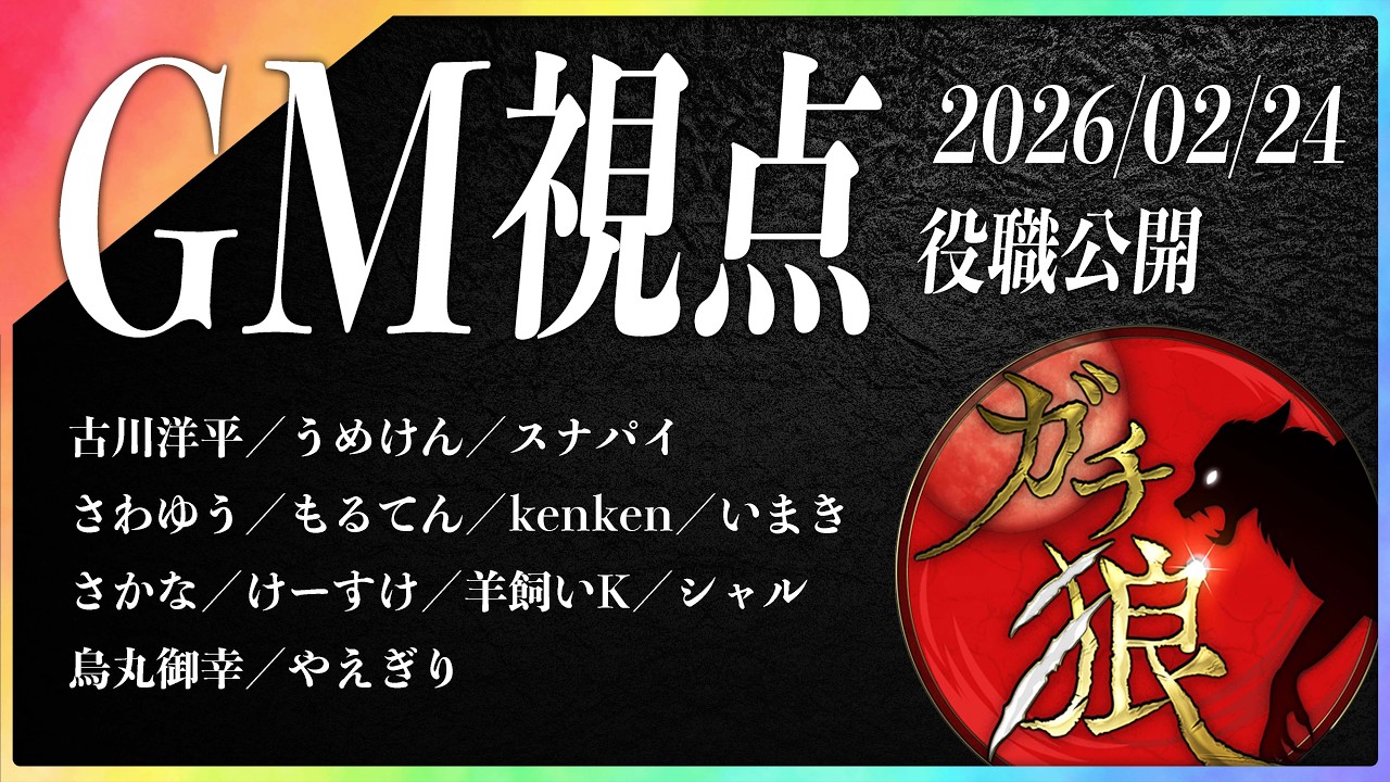 【第21回MVP村】#ガチ狼 Season4／GM 髙橋ヨスガ視点 【ZOOM人狼 高田健志さん主催】